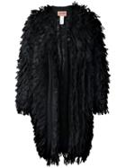Missoni Vintage Mohair Blend Fur Coat - Black