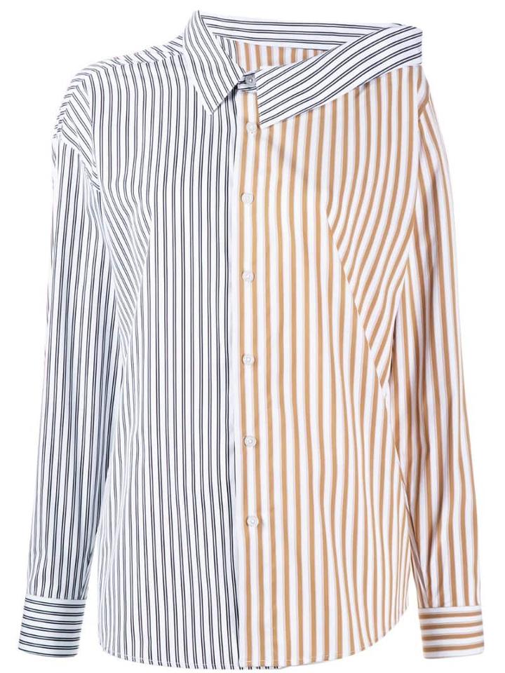 Each X Other Deconstructed Striped Shirt - White