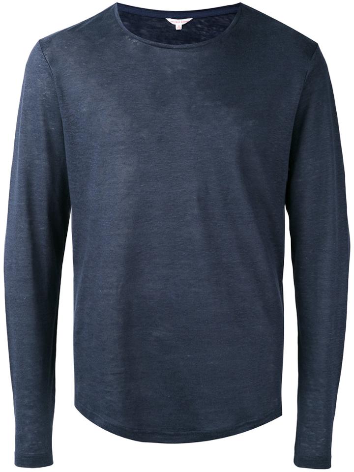 Orlebar Brown Plain Longsleeved T-shirt - Blue