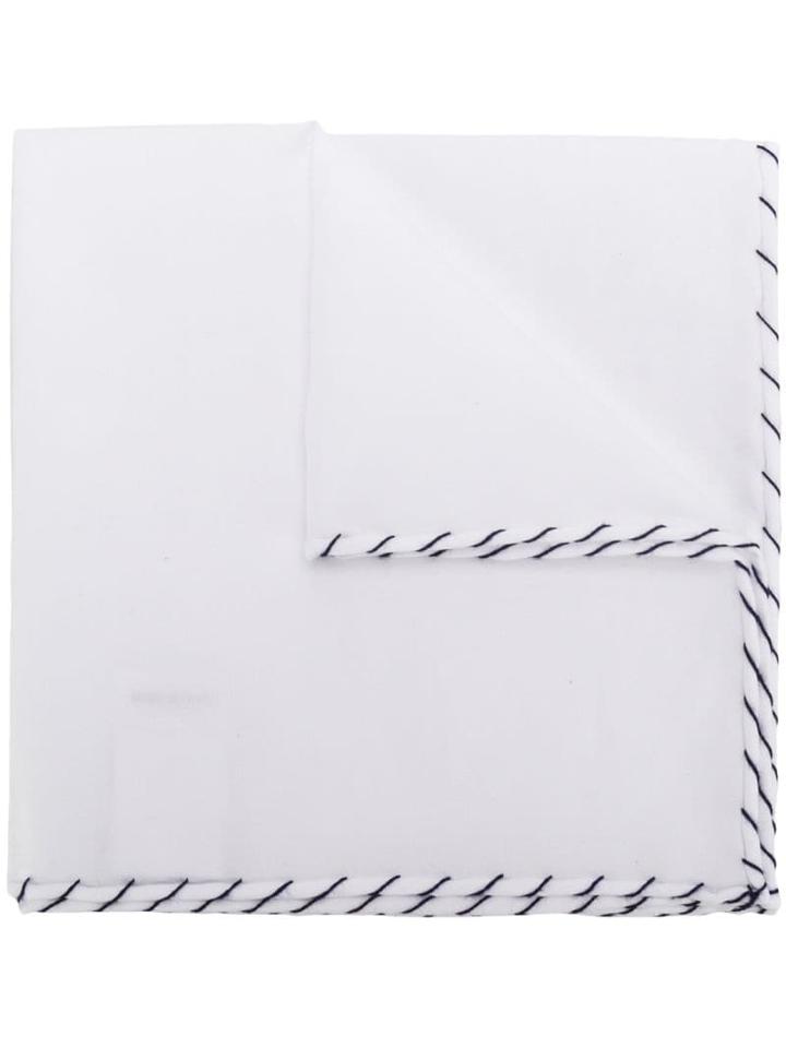 Brunello Cucinelli Stitched Pocket Scarf - White