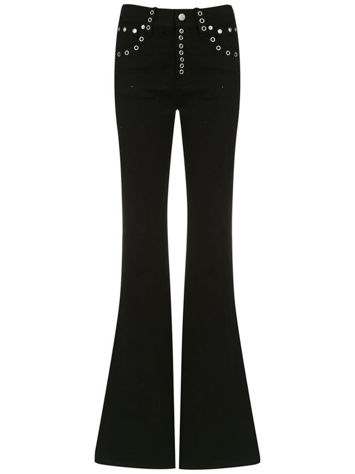 Andrea Bogosian Embellished Flared Pants - Black