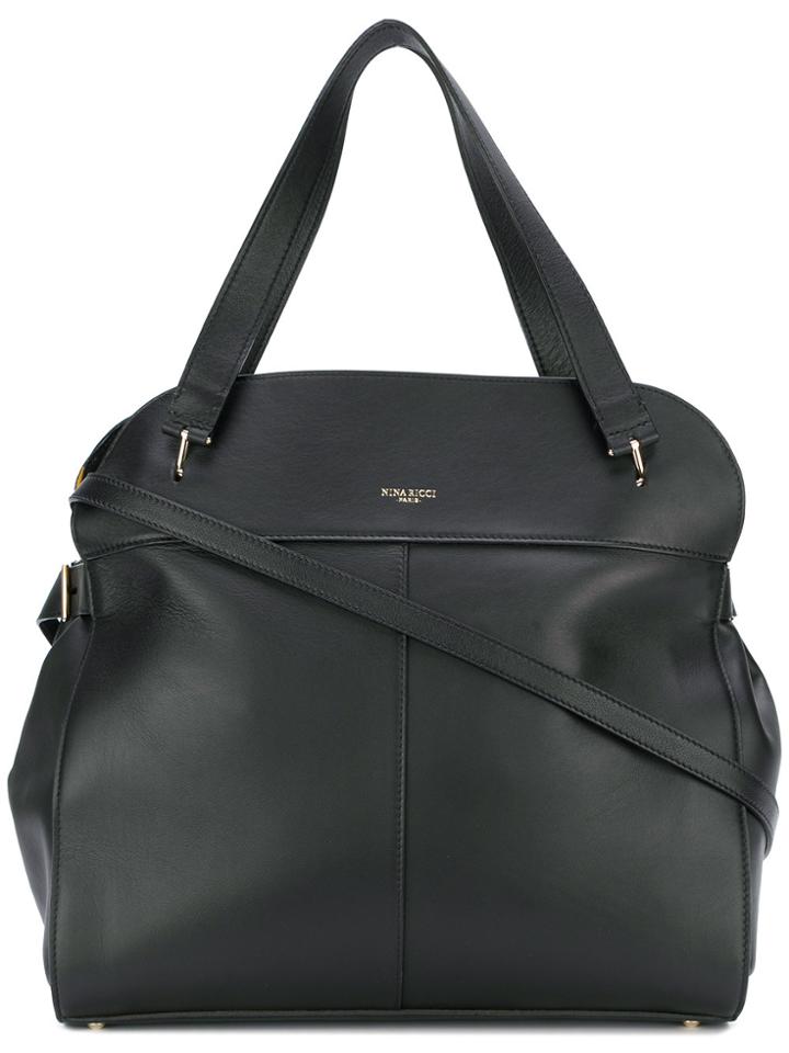 Nina Ricci Panelled Shoulder Bag - Black