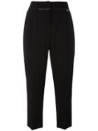 Twin-set Heart Stud Cropped Trousers, Women's, Size: 40, Black, Viscose/spandex/elastane