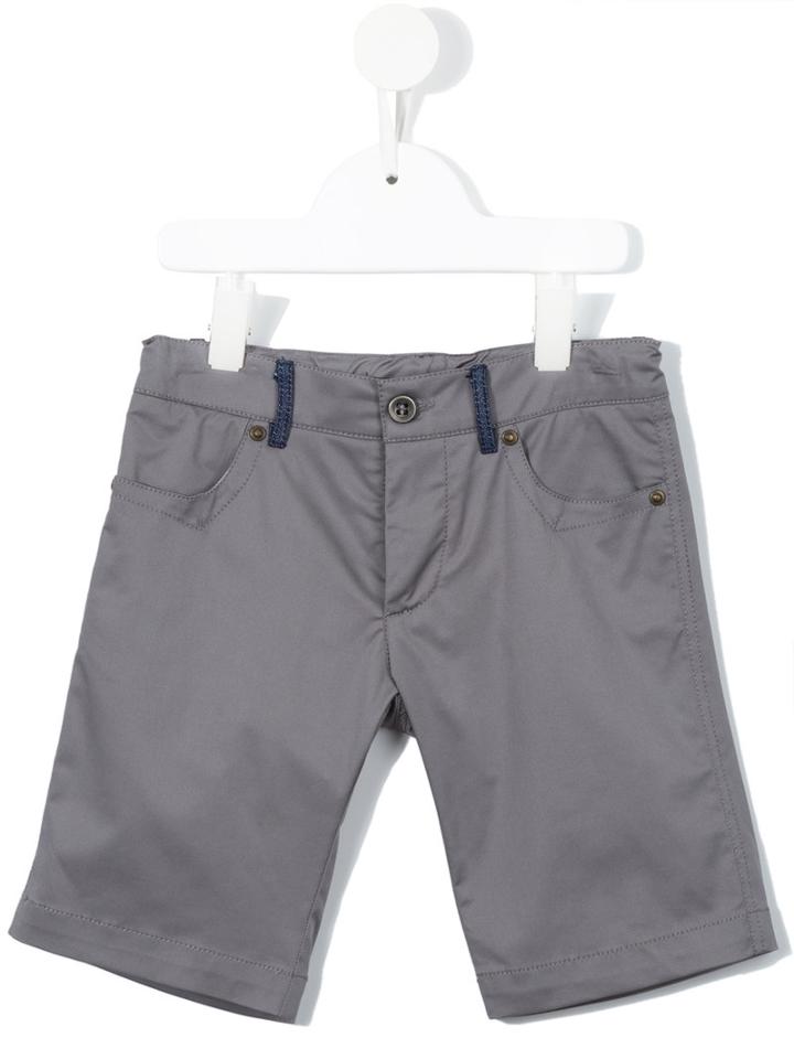 Valmax Kids - Fitted Denim Shorts - Kids - Cotton/elastodiene - 8 Yrs, Grey