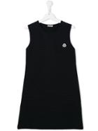 Moncler Kids Sleeveless Ribbed Dress, Girl's, Size: 14 Yrs, Blue