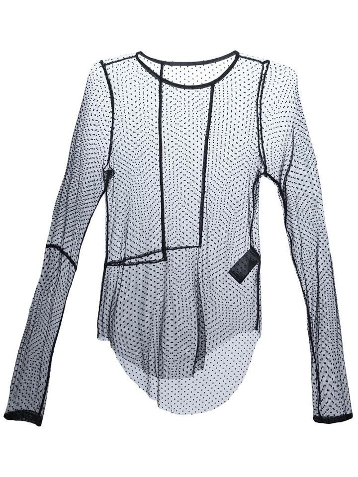 Haider Ackermann Polka Dot Sheer Blouse