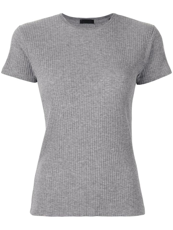Atm Anthony Thomas Melillo Micromodal Wideribcapsleevetop Atm - Grey