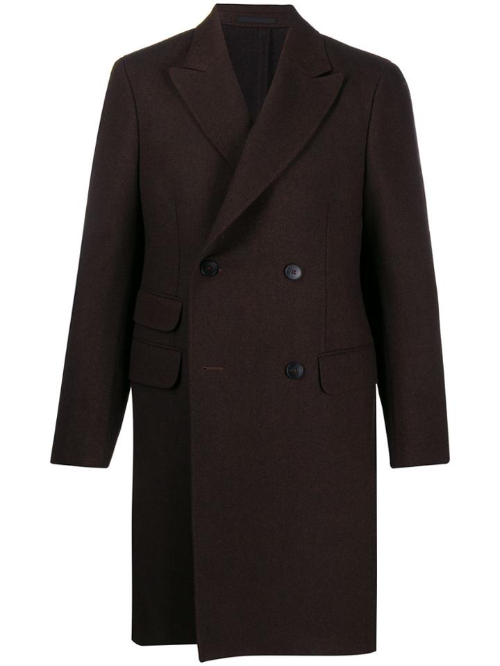 Z Zegna Double-breasted Tailored Coat - Brown