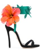 Dsquared2 Feather Floral Sandals - Multicolour