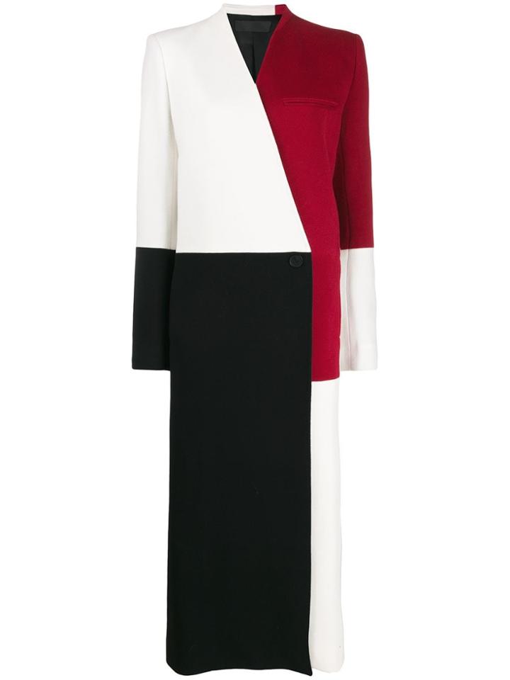 Haider Ackermann Colour-block Oversized Coat - Black