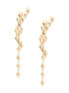 Cadar 18kt Yellow Gold Python Asymmetrical Drop Earrings