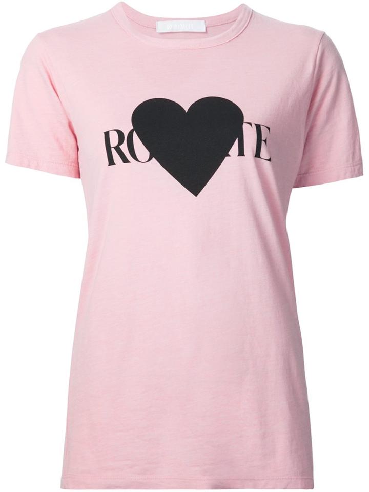 Rodarte Logo Print T-shirt - Pink & Purple