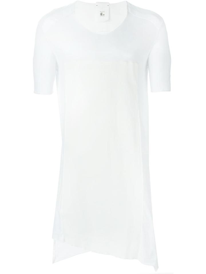Lost & Found Ria Dunn Asymmetric Hem T-shirt, Men's, Size: Small, White, Cotton