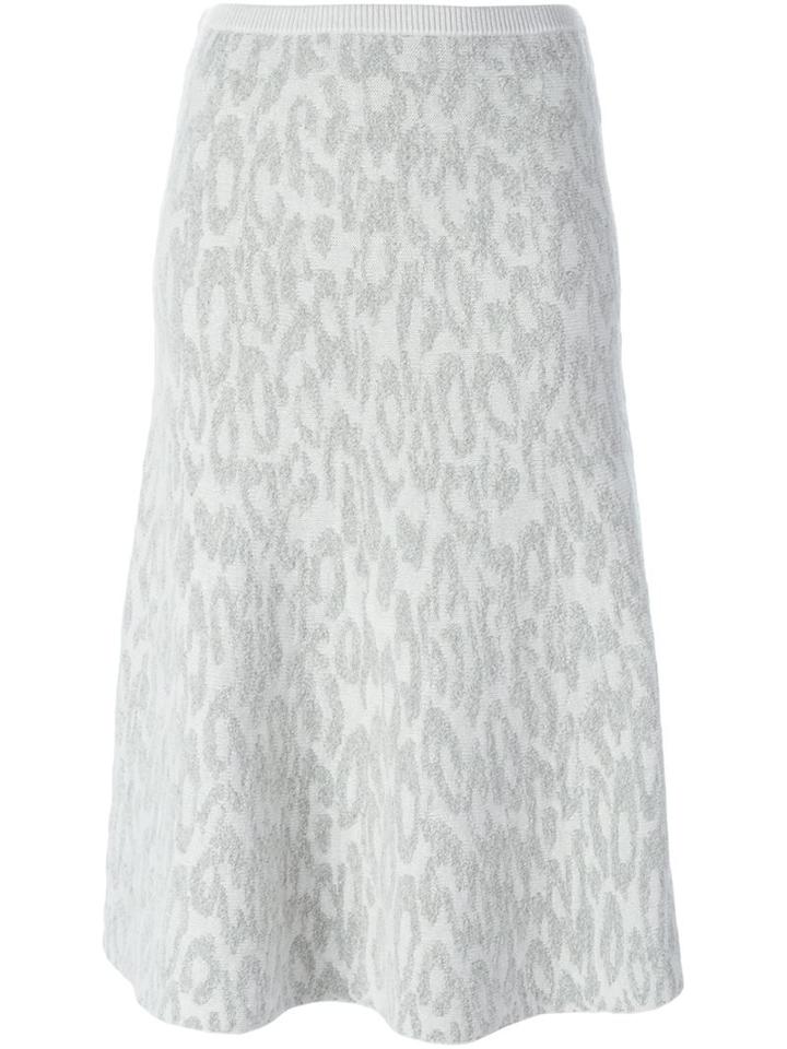 Theory Leopard Jacquard Knit Skirt