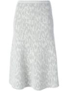 Theory Leopard Jacquard Knit Skirt