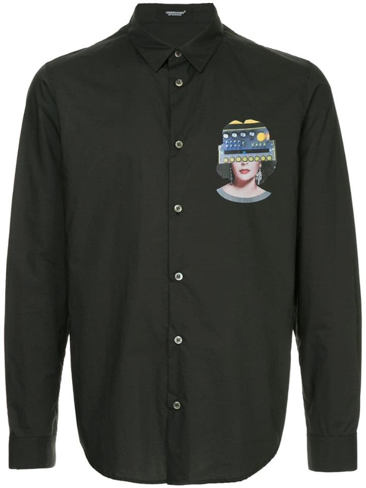 Undercover Printed Face Shirt - Black