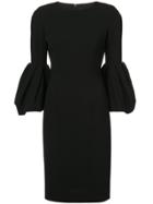Carolina Herrera Bell Sleeve Dress - Black
