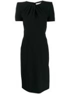 Alexander Mcqueen Squared Shoulder Mid-length Dress - Black