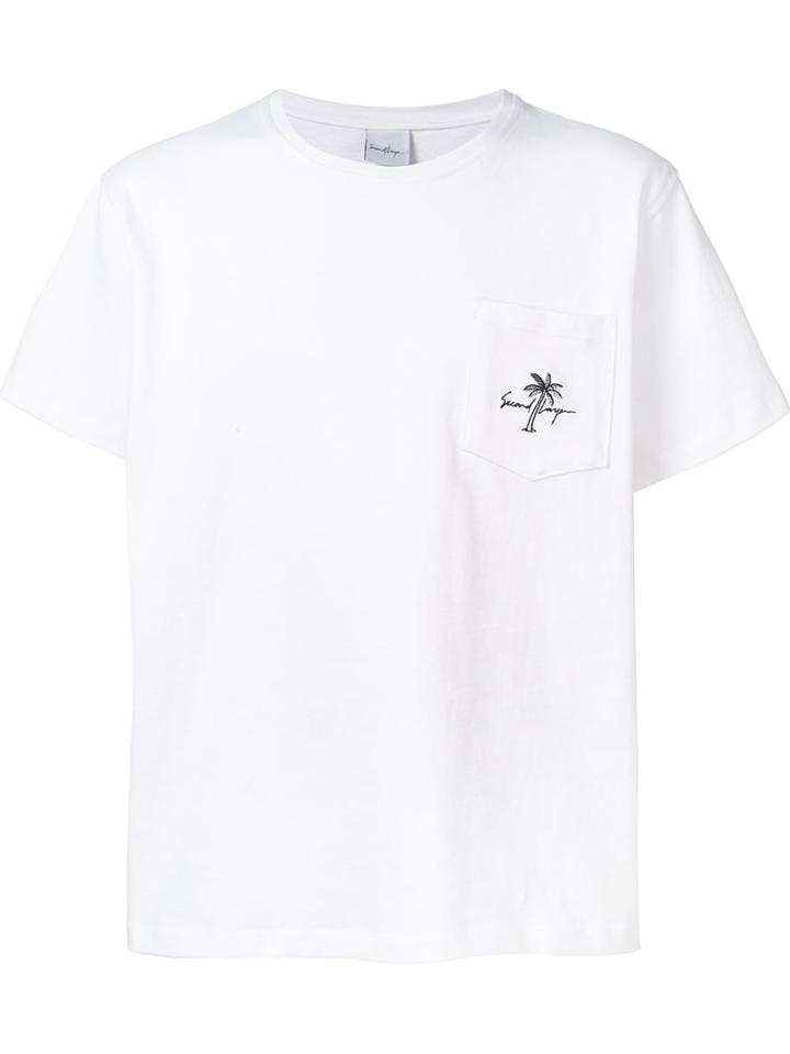 Second/layer Chest Pocket T-shirt, Men's, Size: Small, White, Cotton