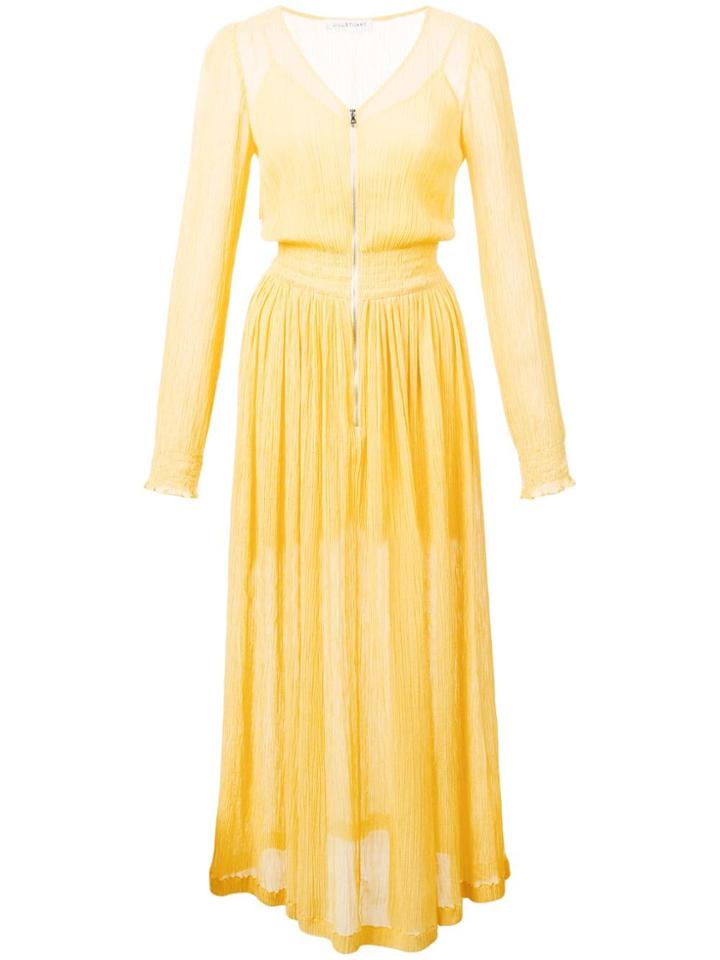 Jill Stuart Crepe Skater Dress - Yellow
