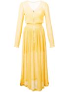 Jill Stuart Crepe Skater Dress - Yellow