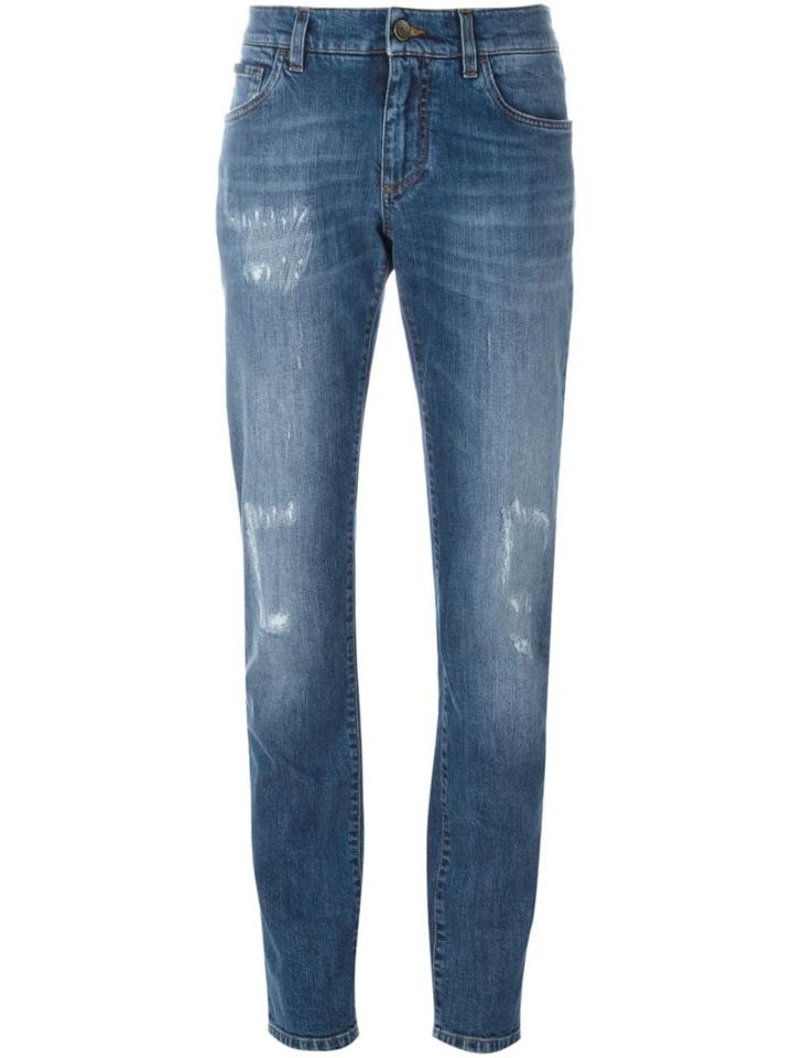 Dolce & Gabbana Gold Fit Jeans, Men's, Size: 46, Blue, Cotton/spandex/elastane