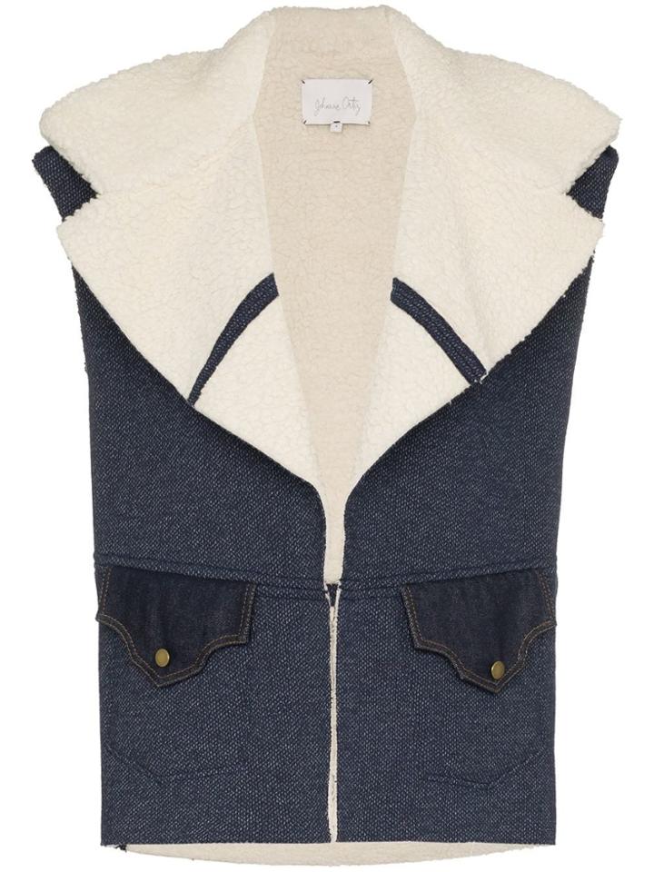 Johanna Ortiz Hasta La Vista Baby Cotton-blend Waistcoat - Blue