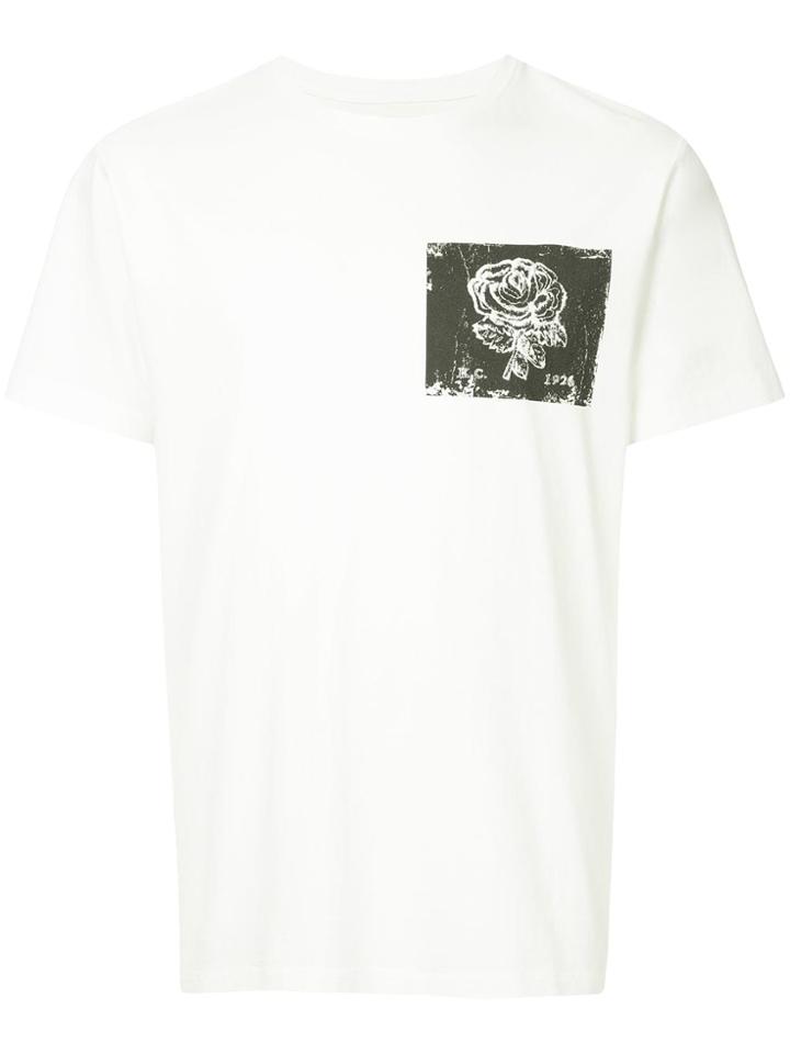 Kent & Curwen Rose Print T-shirt - White