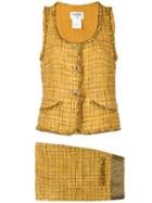 Chanel Vintage Tweed Two Piece Skirt Set - Yellow & Orange