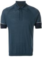 Prada Contrast Sleeves Polo Shirt - Blue