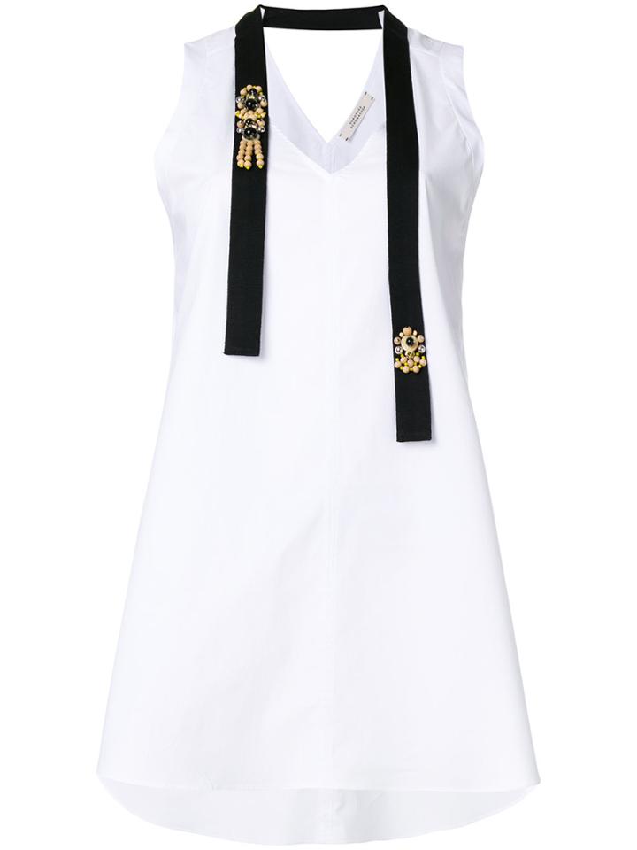 Dorothee Schumacher Embroidered Neck Trim Top - White