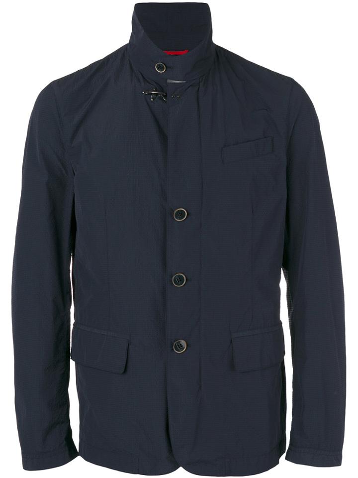 Fay Flap Pockets Lightweight Jacket - Blue