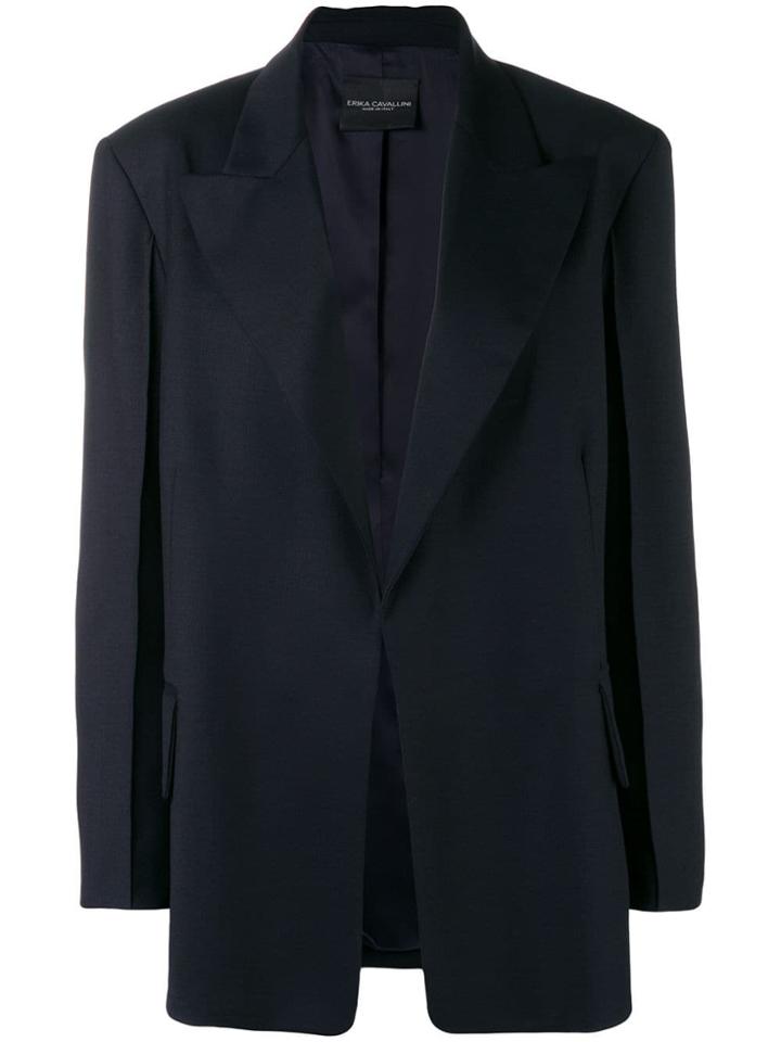 Erika Cavallini Long Blazer - Blue