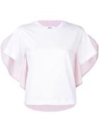 Mm6 Maison Margiela Contrast Frill-trim T-shirt - White