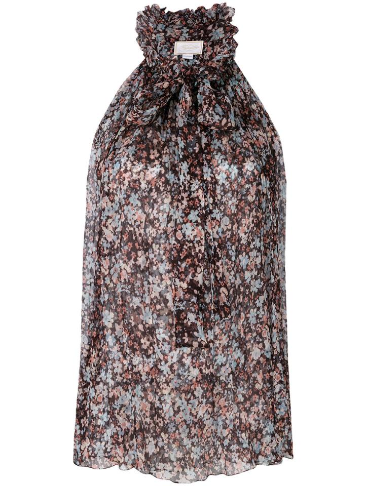 Redemption Floral Print Halterneck Top - Multicolour