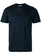 Brioni Embroidered Logo T-shirt, Men's, Size: Xs, Blue, Cotton