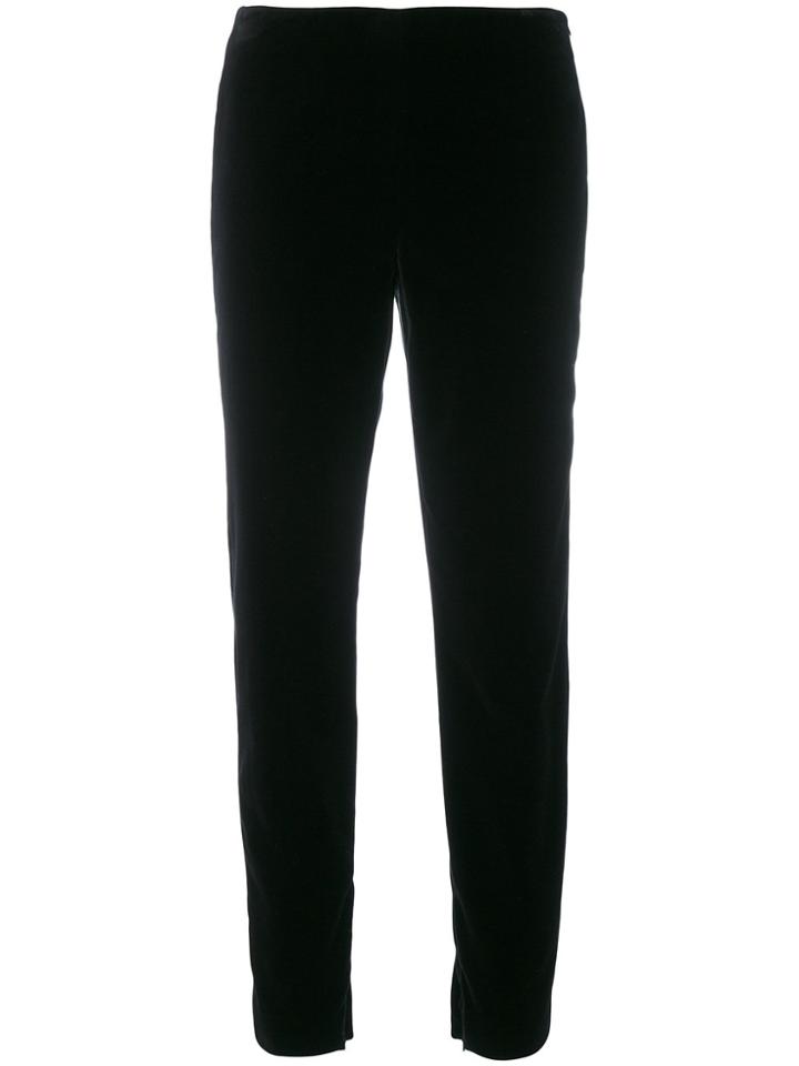 Red Valentino Velvet Cropped Trousers - Black