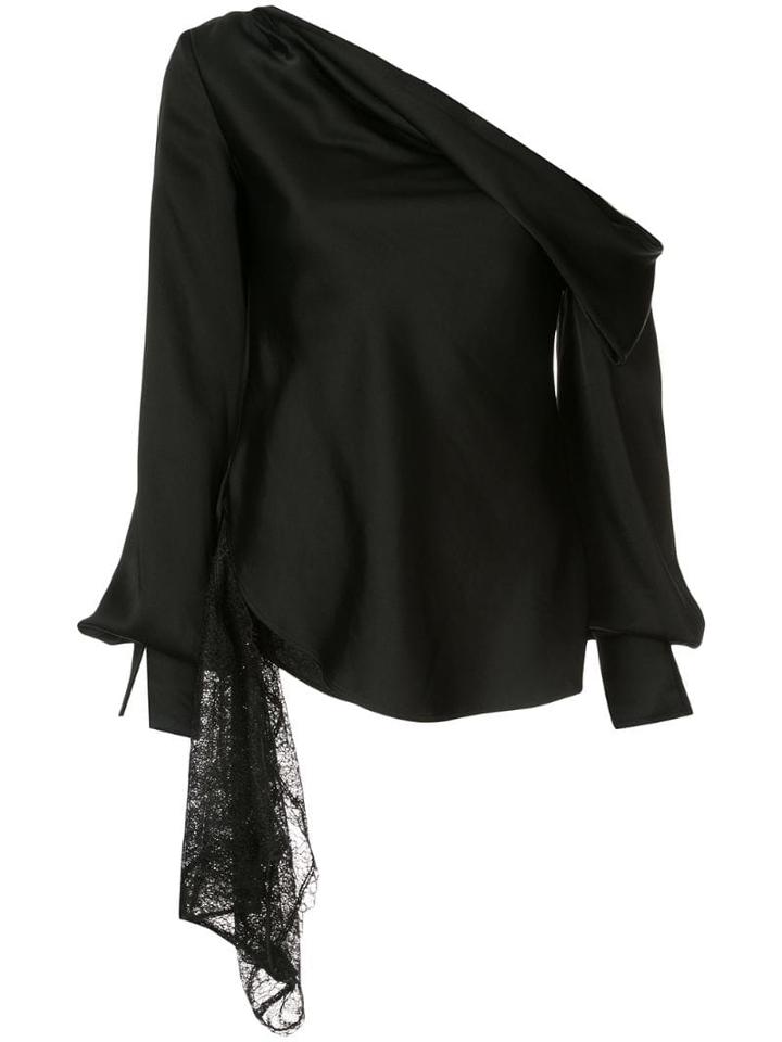 Jonathan Simkhai One-shoulder Blouse - Black
