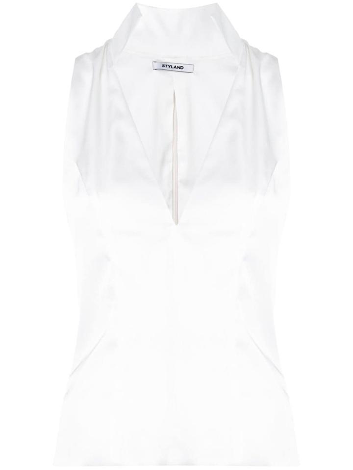 Styland V-neck Top - White