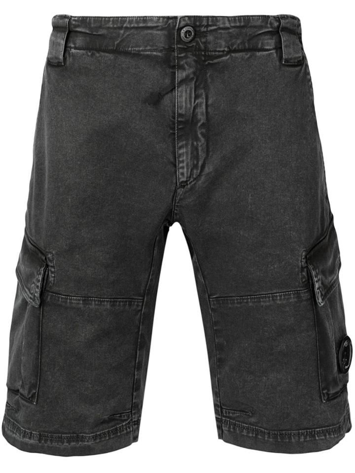 Cp Company Goggle Cargo Shorts - Black