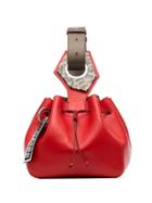 Ganni Logo Bracelet Bag - Red