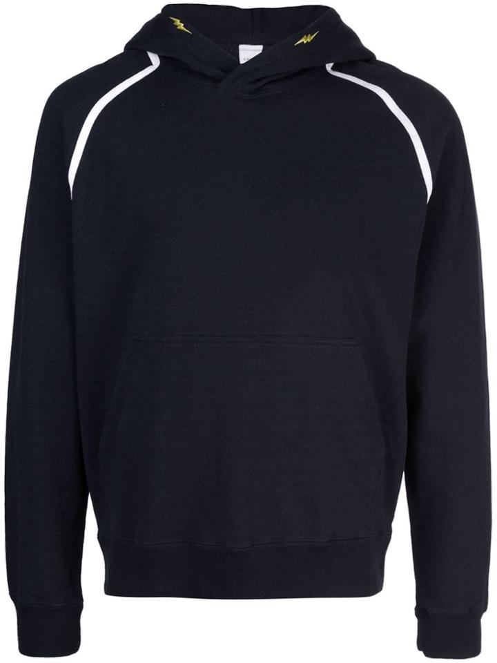 Childs Contrast Piped Hoodie - Black