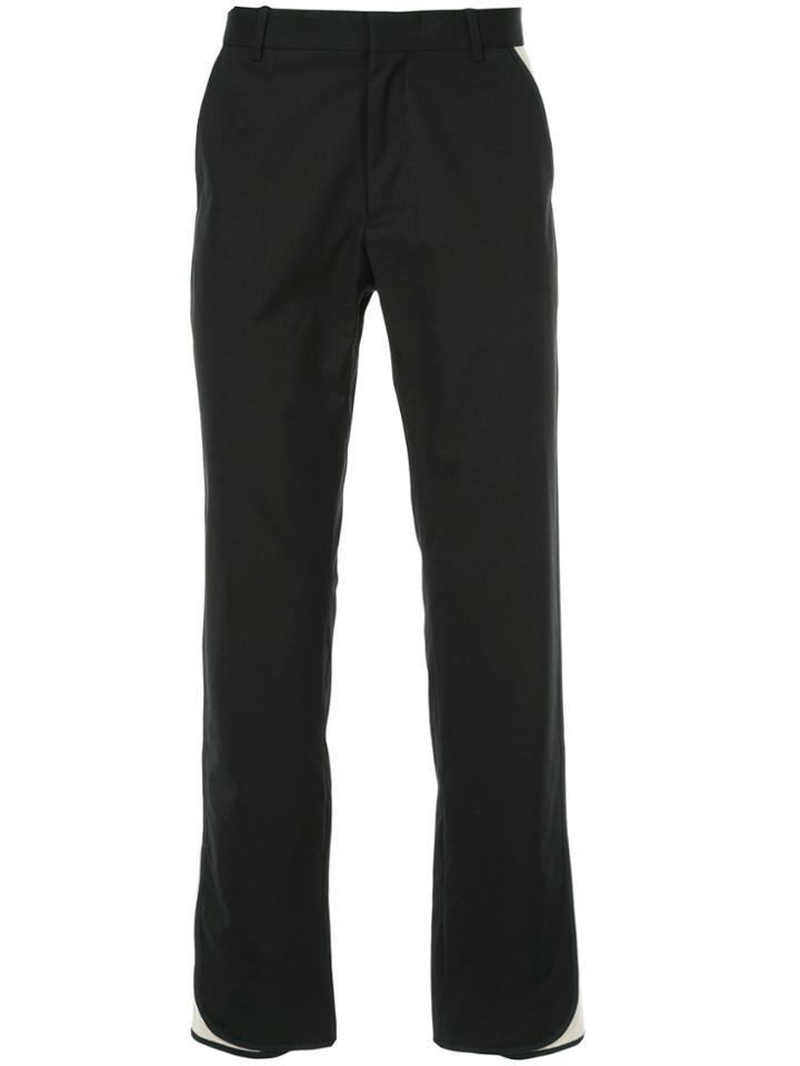 Ports V Side-stripe Track Trousers - Black