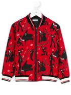 Dolce & Gabbana Kids - Jazz Print Bomber Jacket - Kids - Cotton/polyester/viscose - 8 Yrs, Girl's, Red