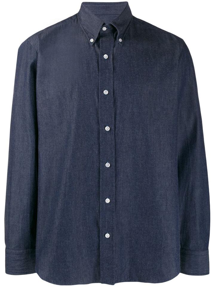 Salvatore Piccolo Slim-fit Denim Shirt - Blue