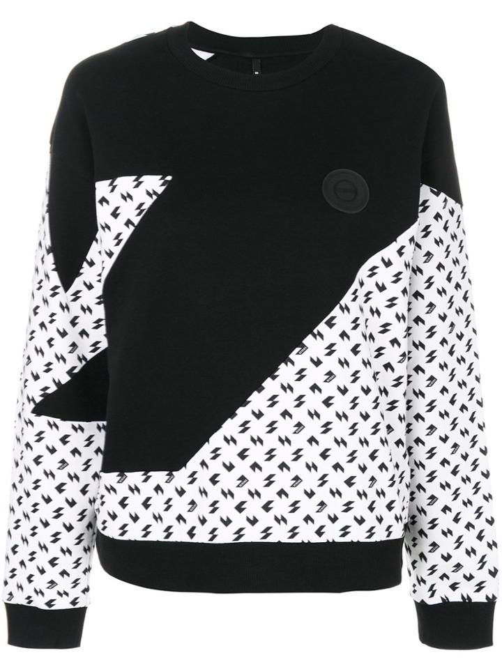 Versus Contrast Panel Patterned Jumper - Black