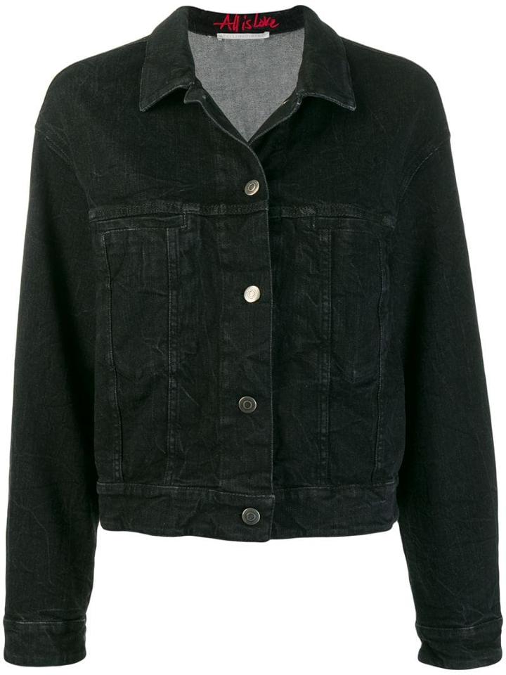 Stella Mccartney Logo Print Denim Jacket - Black