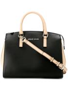 Armani Jeans Contrast Panel Tote Bag - Black