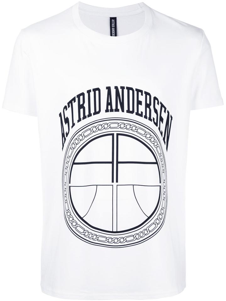 Astrid Andersen Essential Logo T-shirt, Men's, Size: Small, White, Cotton/spandex/elastane
