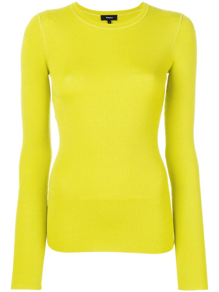 Theory Ribbed Sweater - Green